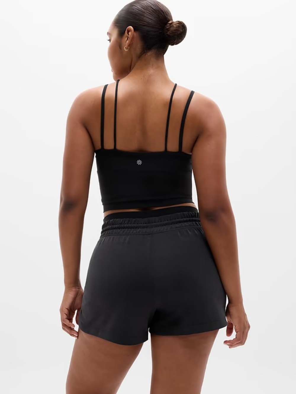 Athleta Charcoal/Black Seasoft Side-Slit Performance Shorts - Picture 4 of 9